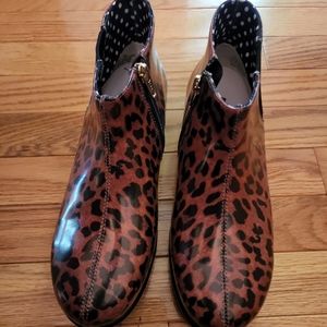 Alegria Animal Print Ankle Boots